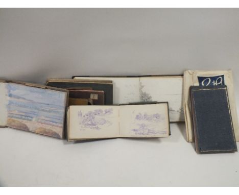 A COLLECTION OF VINTAGE SKETCH BOOKS TO INCLUDE PENCIL DRAWINGS