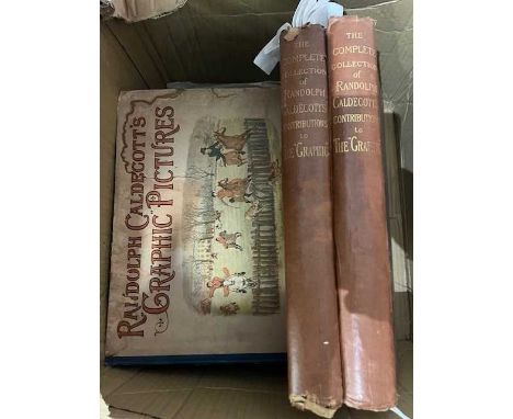 Caldecott, Randolph: a collection of volumes to include 'Graphic' Pictures, 1883; More Graphic Pictures, 1887; The Complete C