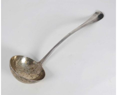 A George V silver ladle, in the Old English rat tail pattern, Josiah Williams &amp; Co, London 1933, L.32cm, 9.4ozt