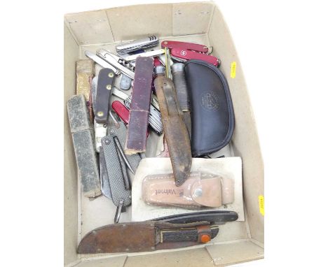 A mid-20th century sheath knife, having a 9cm steel blade marked William Rogers 'I cut my way' Sheffield, with bound handle a