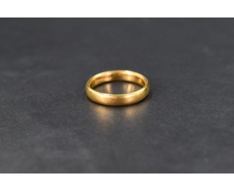 A 22ct gold wedding band, size N &amp; approx 5.7g