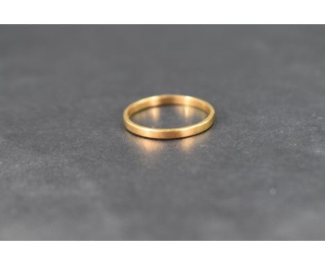 A 22ct gold wedding band, size L &amp; approx 1.6g