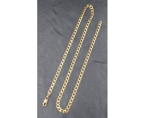 A 9ct gold curb link chain, approx 15' &amp; 4.2g