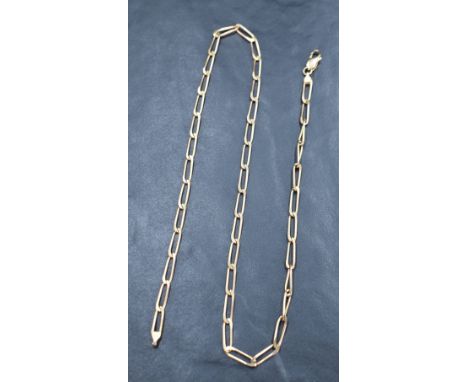 A 9ct rose gold open linkcurb chain, approx 18' &amp; 9.8g