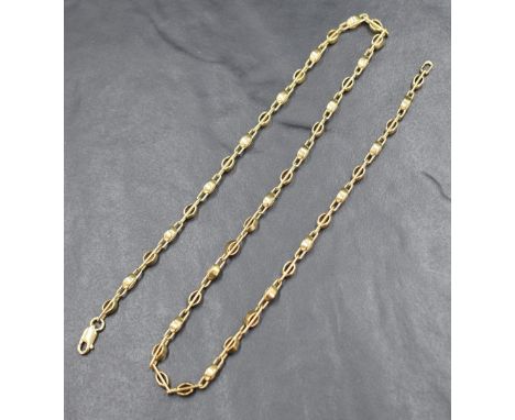 A 9ct gold fancy link chain, approx 18' &amp; 12.2g