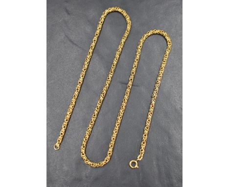 A 9ct gold fancy link chain, approx 19' &amp; 21.8g