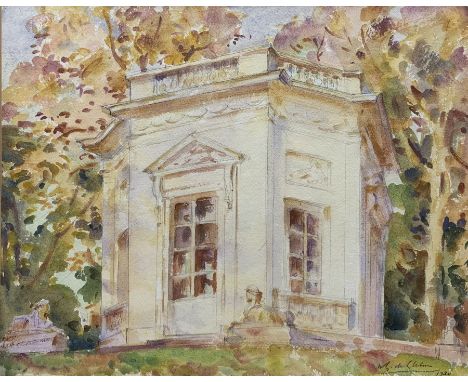 Wilfrid Gabriel de Glehn (British 1870-1951): The Belvedere Pavilion at Versailles, watercolour signed and dated 1930, 40cm x