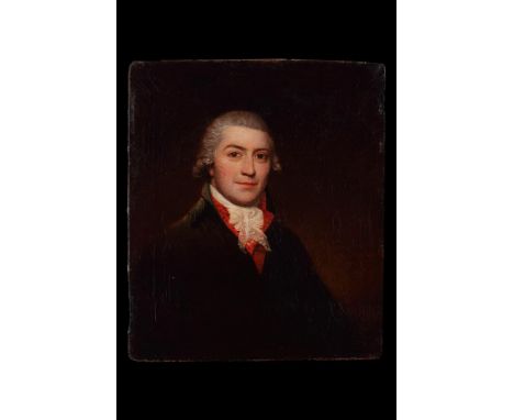 Y  JAMES EARL OF MASSACHUSETTS (AMERICAN 1761 - 1796)  PORTRAIT OF MR JANNER  Oil on canvas Signed, inscribed and dated 'Mr J