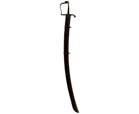 A 1796 PATTERN LIGHT CAVALRY OFFICER'S SABRE OR SWORD, 75.5cm blade, regulation steel stirrup hilt, grip and backstrap lackin