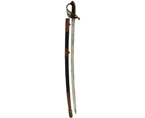 A WILLIAM IV 1822 PATTERN INFANTRY OFFICER'S SWORD BY PROSSER, 81.5cm blade etched with crowned WIVR cyphers over laurel wrea