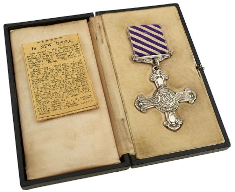 A FIRST WAR PERIOD DISTINGUISHED FLYING CROSS TO SQUADRON LEADER H. J. DAVIES DSO DFC RAFVR, contained in its original box of