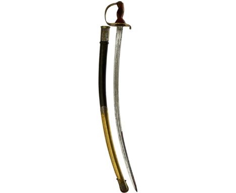 A SPECIAL PATTERN INDIAN CAVALRY OFFICER'S SWORD BY WILKINSON, 88cm sharply curved double fullered blade, serial no. 10222 fo