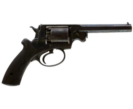 A SCARCE 54-BORE FIVE-SHOT PERCUSSION WAR DEPARTMENT MARKED BEAUMONT ADAMS REVOLVER, 5.75inch sighted octagonal barrel engrav