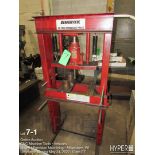 Amrox model: 4920A, 20 ton hydraulic H-frame shop press