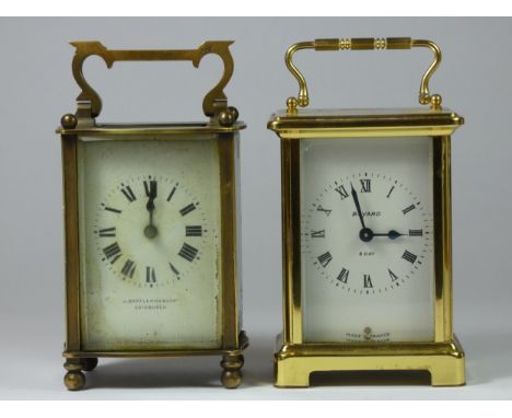 A J.Bartleman &amp; Son, Edinburgh, a French brass ogee case carriage clock,12 cm, and a Bayard 8 day carriage clock 