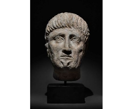 Ca. 100 ADA well modeled head of a mature man; this is highly likely to represent someone of importance throughout the Romano