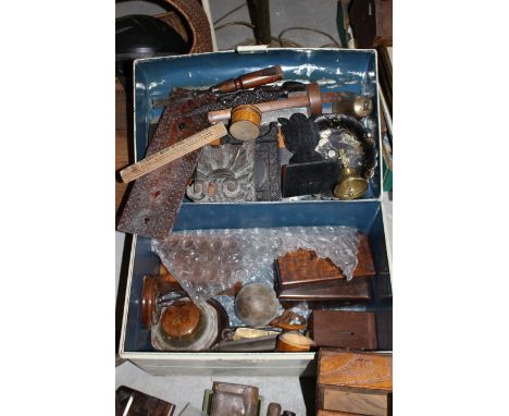 Vintage tin trunk full of unusual and interesting collectors items