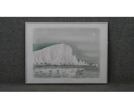 David Gentleman (1930-) A framed and glazed coloured lithograph titled 'The Seven Sisters', signed and dated.  H.46 W.62cm 