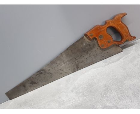 Vintage Henry Disston and sons hand saw in used condition