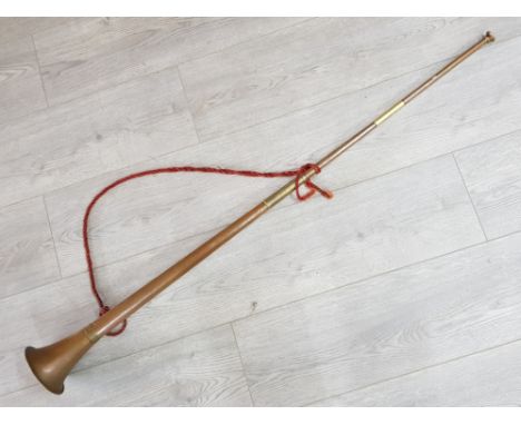 Vintage brass and copper post horn