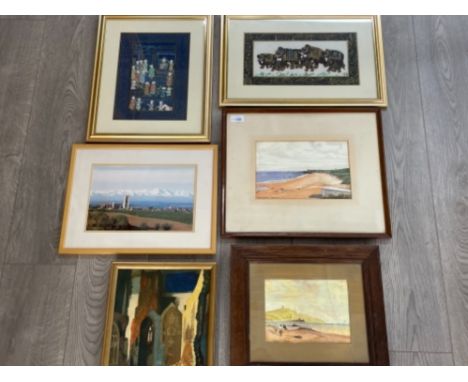 6 framed pictures and prints some local interest