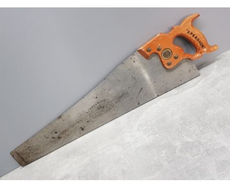 Vintage 26inch Spear and Jackson Sheffield No 88 Spearior hand saw, in good condition