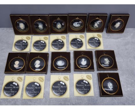 12 vintage miniature world of Peter Bates cameos, all boxed
