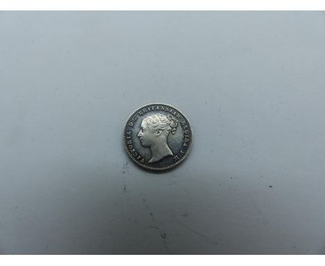 1855 silver groat of Queen Victoria, overstruck on four. P&amp;P Group 0 (£5+VAT for the first lot and £1+VAT for subsequent 
