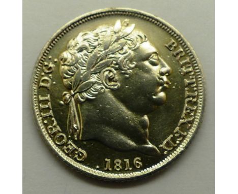 1816 silver sixpence of George III. P&amp;P Group 0 (£5+VAT for the first lot and £1+VAT for subsequent lots) 