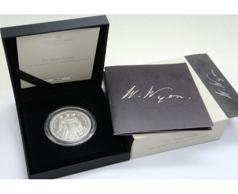 Royal Mint, The Three Graces, 2020, two ounce silver proof coin, part of The Great Engravers collection, limited edition numb