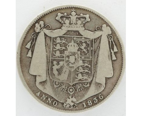 1836 silver half crown of William IV. P&amp;P Group 0 (£5+VAT for the first lot and £1+VAT for subsequent lots) 