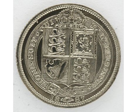 1887 silver sixpence of Queen Victoria, grade EF. P&amp;P Group 0 (£5+VAT for the first lot and £1+VAT for subsequent lots) 