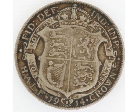 1914 silver half crown of George V. P&amp;P Group 0 (£5+VAT for the first lot and £1+VAT for subsequent lots) 