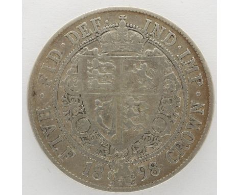 1898 silver half crown of Queen Victoria. P&amp;P Group 0 (£5+VAT for the first lot and £1+VAT for subsequent lots) 