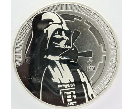 2017 Silver 1oz limited edition Darth Vader Bullion round. P&amp;P Group 0 (£5+VAT for the first lot and £1+VAT for subsequen