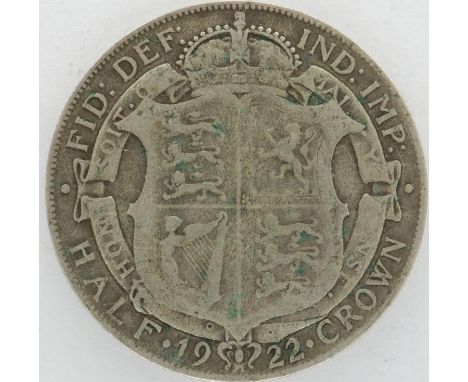 1922 silver half crown of George V. P&amp;P Group 0 (£5+VAT for the first lot and £1+VAT for subsequent lots) 