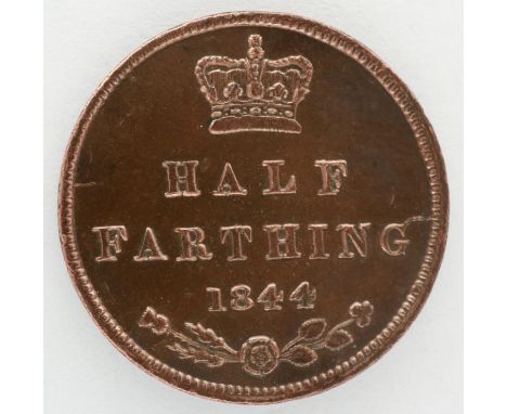 1844 half farthing of Queen Victoria. P&amp;P Group 0 (£5+VAT for the first lot and £1+VAT for subsequent lots) 