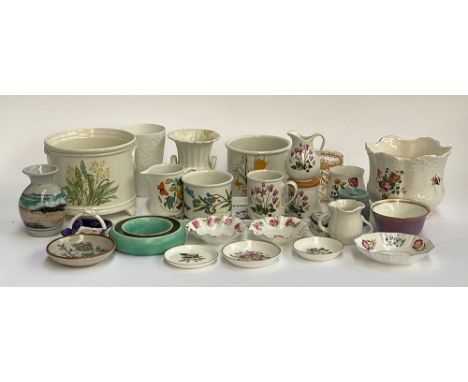 A quantity of mainly floral ceramics to include Portmeirion Botanic Garden; Brompton for Harrods; Carlton Ware; Wedgwood; Roy