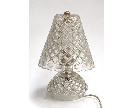 Interior design interest: a small cut glass table lamp, 29cmH 