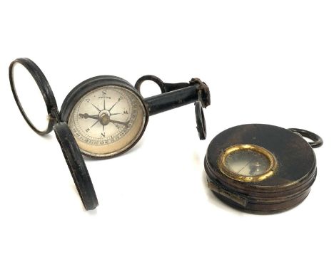 A WW1 era Bavaria combination compass binoculars and mirror signal; together with a further compass (2) 