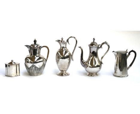 A Mappin &amp; Webb water pot, together with coffee pot, tea caddy, etc 