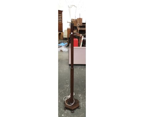 An oak standard lamp 