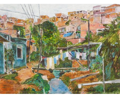 Bob Dylan (b.1941). Favela Villa Broncos - The Brazil Series, artist signed limited edition giclee print 40/295, bears certif