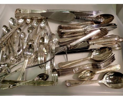 Coopers Ludlum flatware in sets of six and other silver plate. Not available for in-house P&amp;P 