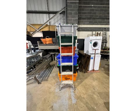 Three way aluminium ladder. Not available for in-house P&amp;P 