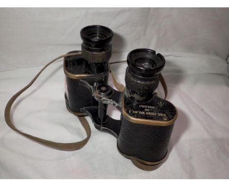 Pair of Taylor Hobson binoculars dated 1943 with broad arrow impressed. UK P&amp;P Group 1 (£16+VAT for the first lot and £2+