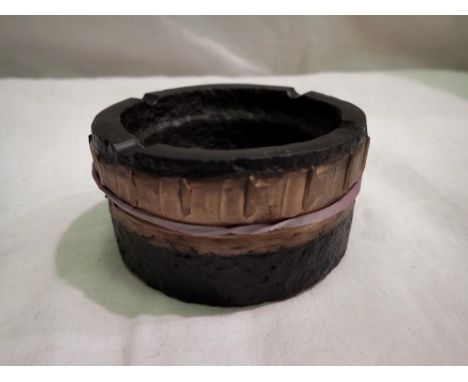 WWI Trench Art ashtray made from artillery shell base. UK P&amp;P Group 1 (£16+VAT for the first lot and £2+VAT for subsequen