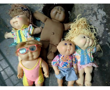 Five Cabbage Patch dolls. Not available for in-house P&amp;P 