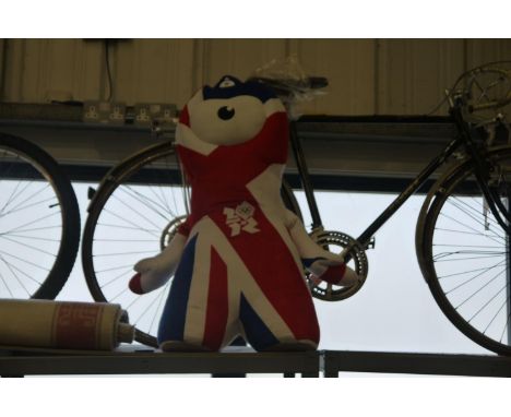 Large plush official London 2012 Olympics mascot, H: 60 cm. UK P&amp;P Group 3 (£30+VAT for the first lot and £8+VAT for subs