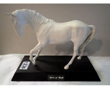 Beswick Spirit of Youth horse mounted on a wooden plinth. UK P&amp;P Group 2 (£20+VAT for the first lot and £4+VAT for subseq